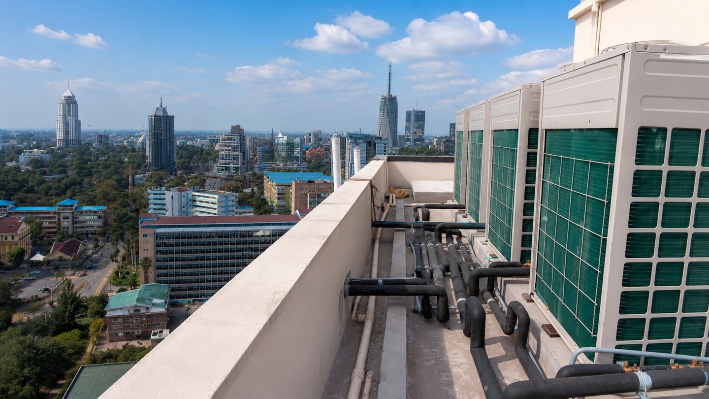 Commercial rooftop mechanical services installation in Nairobi
